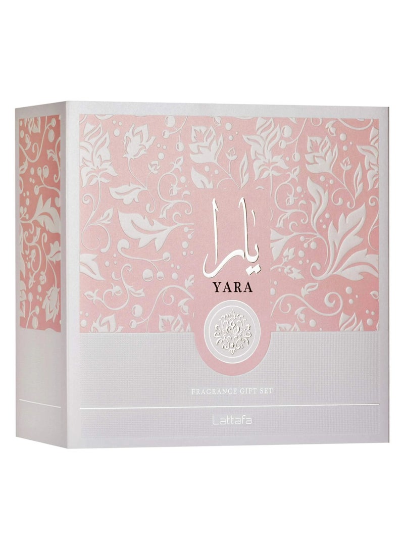 Lattafa مجموعة هدايا لطافة – يارا 100 مل – 12 مل – رذاذ شعر - Image 3